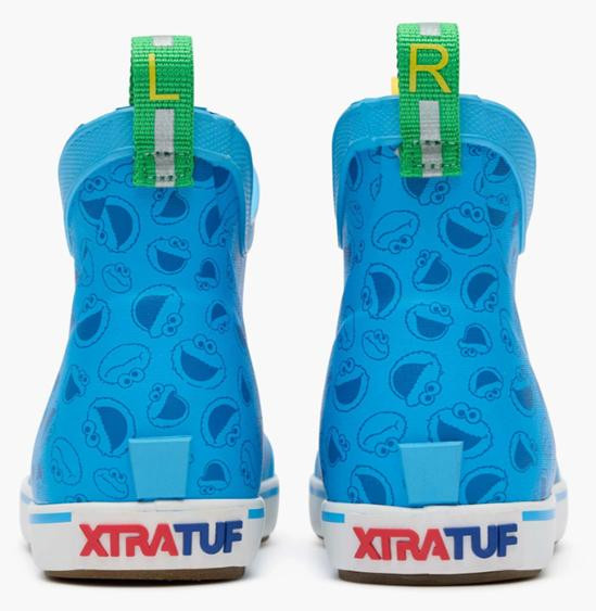 XTRATUF® Kids' Sesame Street™ Cookie Monster Blue Ankle Deck Boots