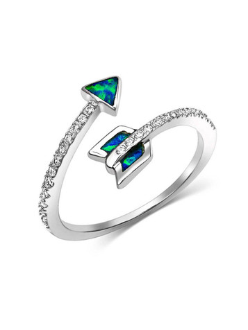 Montana Silversmiths® Ladies' Twisting Arrow Opal Ring Montana Silversmiths® Ladies' Twisting Arrow Opal Ring