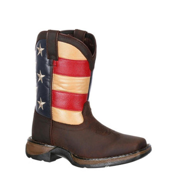 Durango® Kids' Lil' Rebel Flag Square Toe Boots