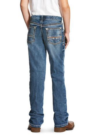 Ariat® Boys' B4 Coltrane Synergy Medium Wash Relaxed Bootcut Jeans Ariat® Boys' B4 Coltrane Synergy Medium Wash Relaxed Bootcut Jeans