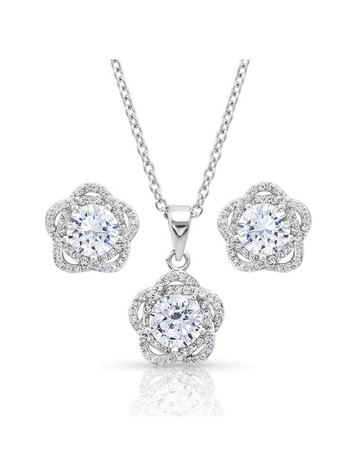 Montana Silversmiths® Ladies' Starlight Flower Jewelry Set Montana Silversmiths® Ladies' Starlight Flower Jewelry Set