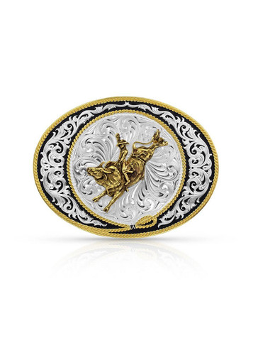 Montana Silversmiths® Men's Ranch Rope Bull Rider Belt Buckle Montana Silversmiths® Men's Ranch Rope Bull Rider Belt Buckle