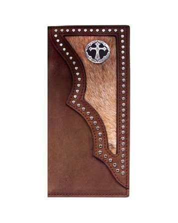 22099322W4 TONY LAMA TRIFOLD WALLET BROWN OSTRICH LEATHER - A Bit of Tack