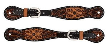 Weaver® Ladies' Floral Carved Spur Straps