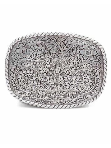 Nocona® Vintage Floral Etched  Oval Buckle