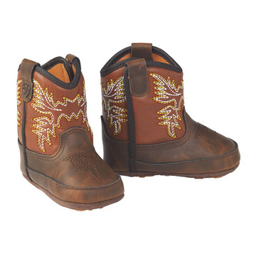 SALE Ariat® Infant Brown/Orange Lil' Stomper Work Hog Boots