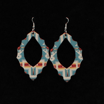 M&F Western® Aztec Wooden Cutout Teardrop Earrings M&F Western® Aztec Wooden Cutout Teardrop Earrings