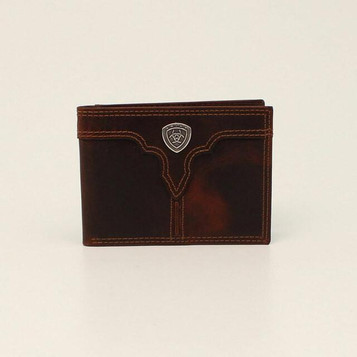 Ariat® Bifold Center Bump Shield Brown Bifold Wallet
