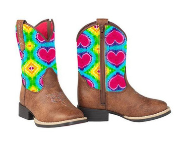 Twister® Toddler Girls Abigale Bright Tie Dye Western Boots