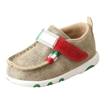 Twisted X® Infant Dusty Tan and Multi Driving Moc Twisted X® Infant Dusty Tan and Multi Driving Moc