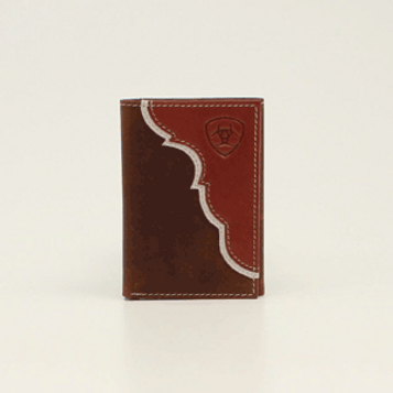 Ariat® Men's Trifold 2Tone Shield Logo Wallet Ariat® Men's Trifold 2Tone Shield Logo Wallet