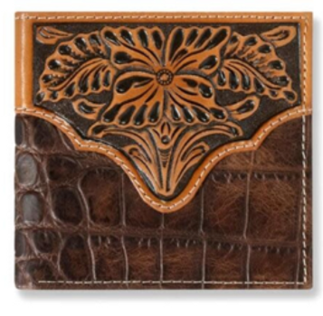 3D Belt Men's Gator Print Bifold Wallet