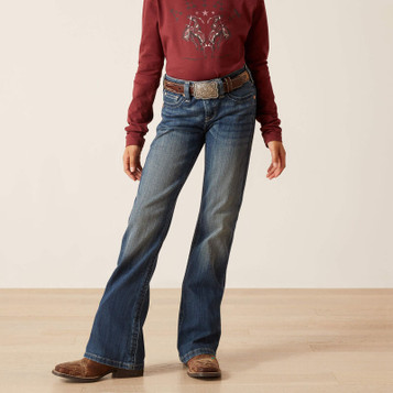  Lucky Brand Girls' Bootcut Fit Stretch Denim Jeans with Zipper  Closure & Pockets, Ada Wash, 7: Clothing, Shoes & Jewelry