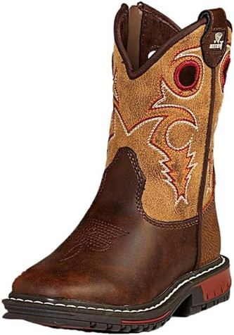 Twister® Toddler Flynn Boot - Brown Bottom & Tan Shaft - Zip Up Twister® Toddler Flynn Boot - Brown Bottom & Tan Shaft - Zip Up