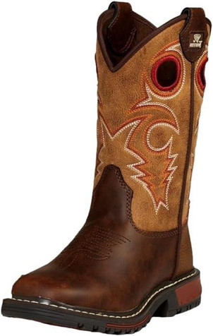 M & F WESTERN PRODUCTS Twister® Child Flynn Brown Bottom With Tan Shaft Boot M & F WESTERN PRODUCTS Twister® Child Flynn Brown Bottom With Tan Shaft Boot