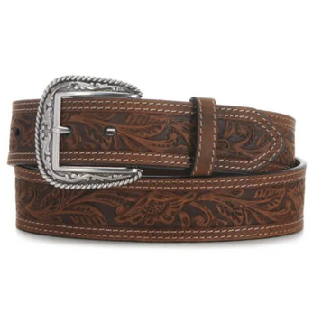 M & F WESTERN PRODUCTS Ariat® Men's Brown 1.5" Tooled Double Stitched Belt M & F WESTERN PRODUCTS Ariat® Men's Brown 1.5" Tooled Double Stitched Belt