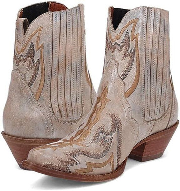 SALE Dan Post® Ladies' Bristol 6" Bone with Stitching Snip Toe Boots