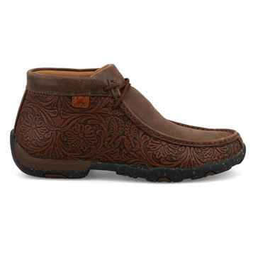 Twisted X® Ladies' Brown Tooled Chukka Driving Mocs Twisted X® Ladies' Brown Tooled Chukka Driving Mocs