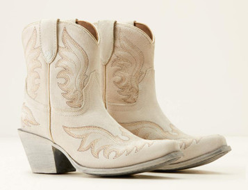 SALE Ariat® Ladies' Cloud White Suede Chandler Snip Toe Booties