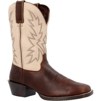 SALE Durango® Men's Chocolate/Bone Square Toe Riding Boots