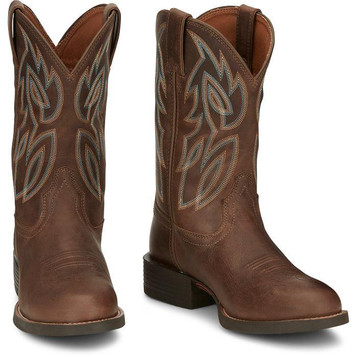 JUSTIN BOOT COMPANY Justin® Men's Pecan Brown Rendon 11" Round Toe Boots JUSTIN BOOT COMPANY Justin® Men's Pecan Brown Rendon 11" Round Toe Boots