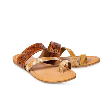 Myra® Ladies' Kaylee Dawn Tooled/Cowhide Thong Sandals Myra® Ladies' Kaylee Dawn Tooled/Cowhide Thong Sandals