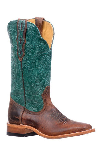 BOULET WESTERN BOOTS Boulet® Ladies' Navajo Honey/Turquoise Square Toe Boots BOULET WESTERN BOOTS Boulet® Ladies' Navajo Honey/Turquoise Square Toe Boots