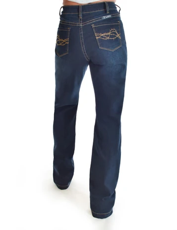 SALE Cowgirl Tuff® Ladies' Indigo Classic HR Bootcut Jeans