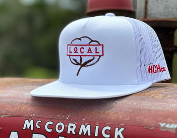 HIGH COTTON HAT CO High Cotton Hat Co® White Local Flat Bill Cap