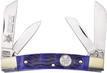 Buck Creek® Bobcat Blue Pick Bone Pocket Knife