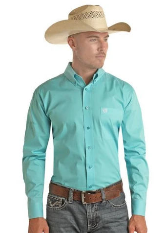 SALE Panhandle® Men's L/S Solid Poplin Button Shirt