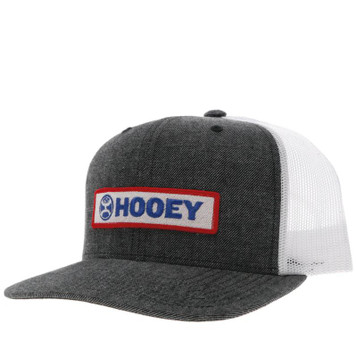 HOOEY, LLC Hooey® Lock-up Charcoal/White with Red/White/Blue Patch Cap HOOEY, LLC Hooey® Lock-up Charcoal/White with Red/White/Blue Patch Cap