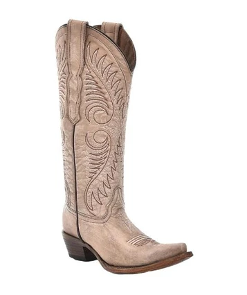 SALE Corral® Ladies' Sand Cowhide 14" Snip Toe Boots
