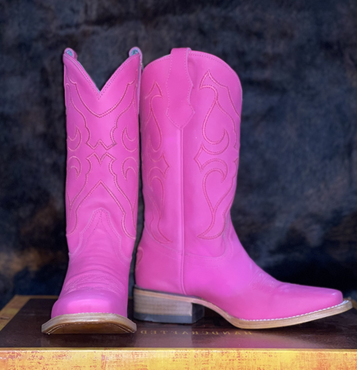 SALE Corral® Youth Fuchsia Embroidered Shaft Square Toe Boots