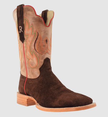 R. Watson® Men's Chocolate Roughout/Almond Square Toe Boots R. Watson® Men's Chocolate Roughout/Almond Square Toe Boots