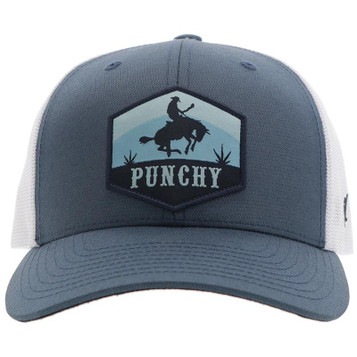 Hooey® Blue/White Ranchero Punchy Bronc Patch Cap Hooey® Blue/White Ranchero Punchy Bronc Patch Cap