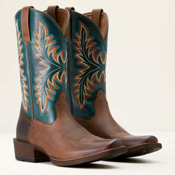 Ariat® Men's Vintage Oak/Teal Renegade Cutter Toe Boots
