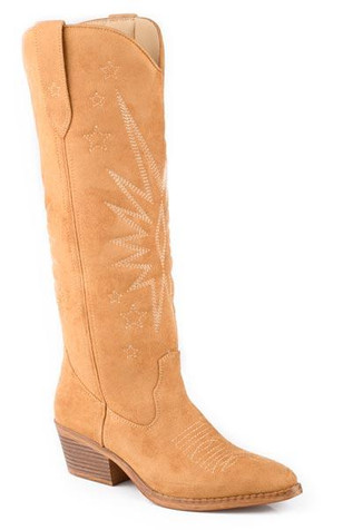 SALE Roper® Ladies' Tan Faux Suede 15" Fashion Boots SALE Roper® Ladies' Tan Faux Suede 15" Fashion Boots