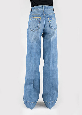 SALE Stetson® Ladies' 751 Wide Leg HR Medium Wash Jeans