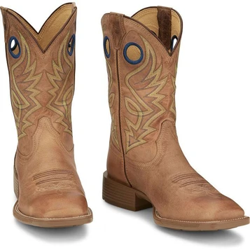SALE Justin® Men's Light Oak Tan Pickett Square Toe Boots
