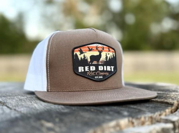 Red Dirt Hat Co® Brown/White Open Season Flat Bill Cap Red Dirt Hat Co® Brown/White Open Season Flat Bill Cap