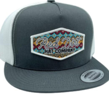 Red Dirt Hat Co® Charcoal/White Lasso Flat Bill Cap Red Dirt Hat Co® Charcoal/White Lasso Flat Bill Cap