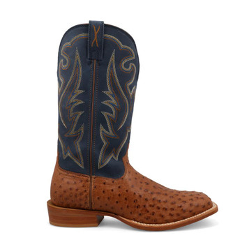 SALE Twisted X® Men's Chestnut/Navy 13" FQ Ostrich Reserve Boots