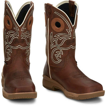 SALE Justin® Men's Spice Brown Nitread 11" WP Nano Comp Toe Work Boots SALE Justin® Men's Spice Brown Nitread 11" WP Nano Comp Toe Work Boots