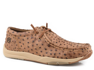 SALE Roper® Men's Beige Ostrich Low Chukka Lace Up Shoes