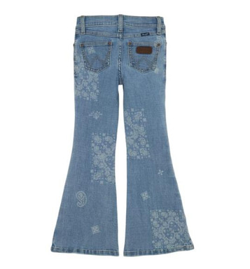 Wrangler® Girls' Melody Light Wash Paisley Flare Jeans Wrangler® Girls' Melody Light Wash Paisley Flare Jeans