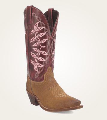 SALE Laredo® Ladies' Kama 12" Honey/Deep Red Snip Toe Boots