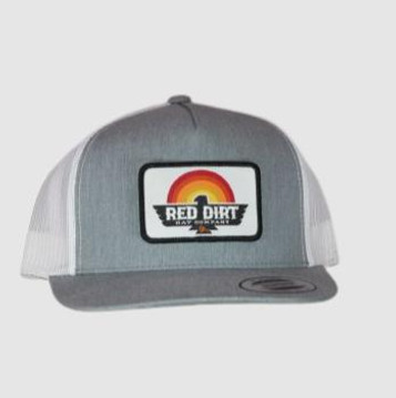 Red Dirt Hat Co® Heather Grey/White Early Bird Flat Bill Cap Red Dirt Hat Co® Heather Grey/White Early Bird Flat Bill Cap