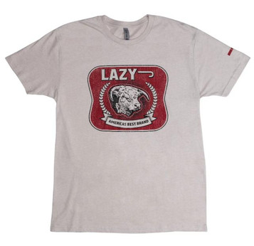 Lazy J Ranch Wear® Men's S/S Sand/Red America's Best Brand T-Shirt Lazy J Ranch Wear® Men's S/S Sand/Red America's Best Brand T-Shirt