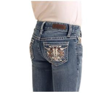 Rock & Roll Denim® Girls' Steer Head Embroidered Boot Cut Jeans